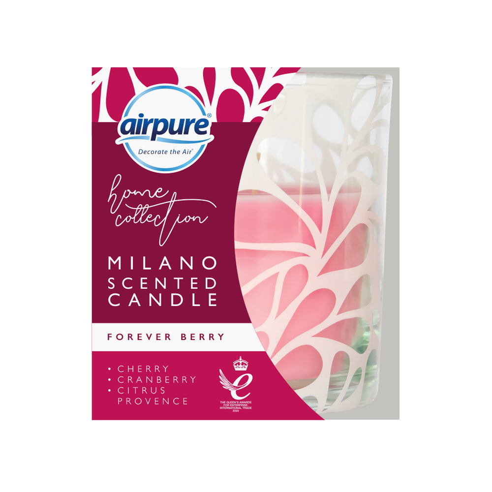 Milano Scented Candle Home Collection Forever Berry