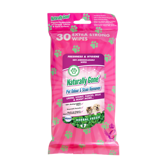 Naturally Gone® Pet Odour & Stain Remover Wipes